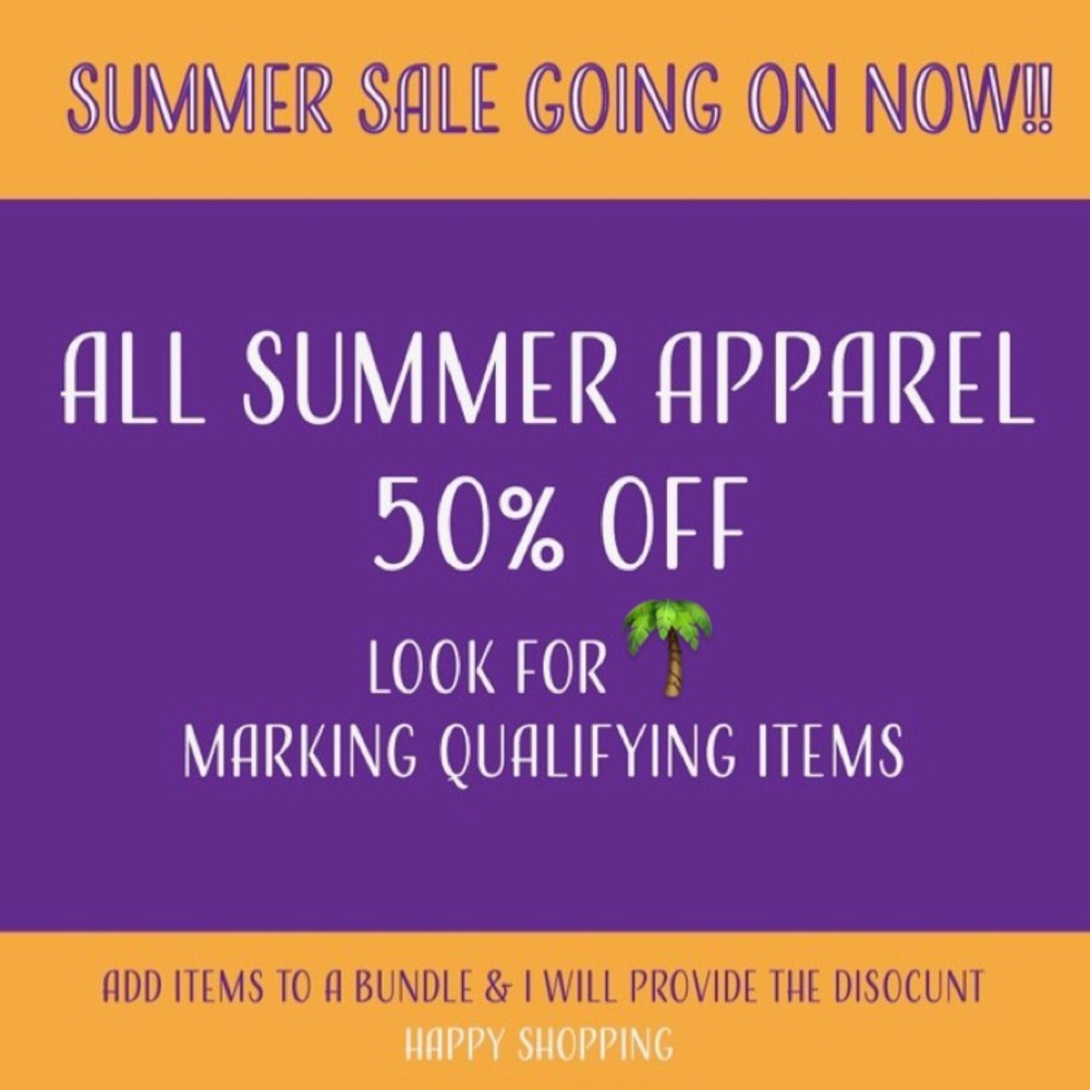 All items with 🌴 qualify for this sale